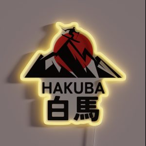 Japan Ski Hakuba Japanese Kanji RGB Neon Sign