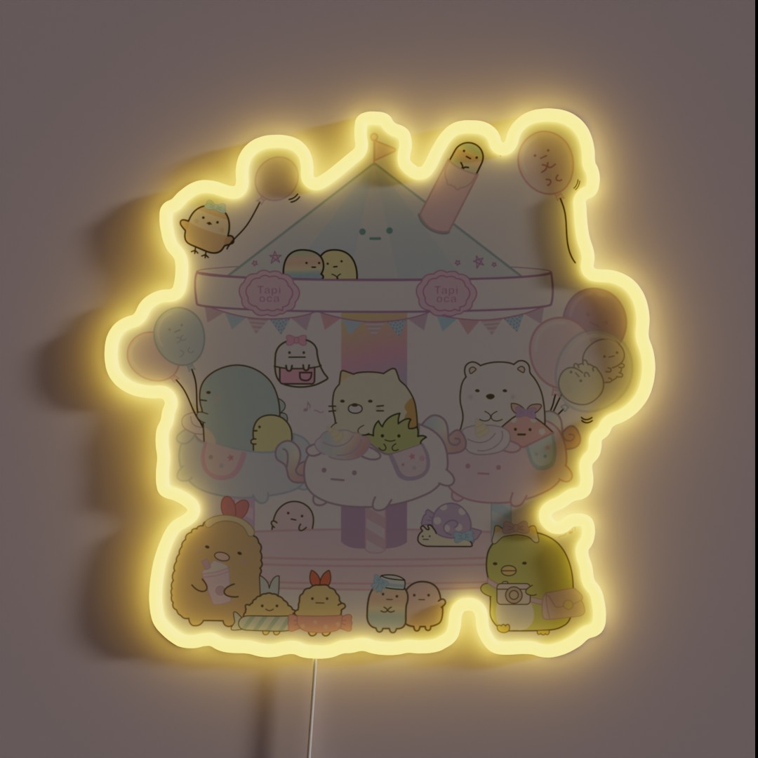 Japanese Characters At A Fun Fair Sumikko RGB Neon Sign Japanese Characters At A Fun Fair Sumikko RGB Neon Sign