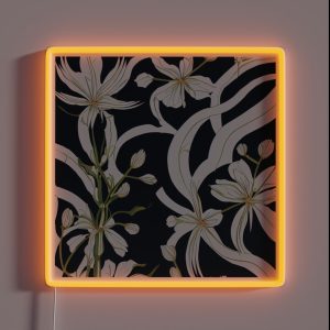 Japanese Flower Art RGB Neon Sign