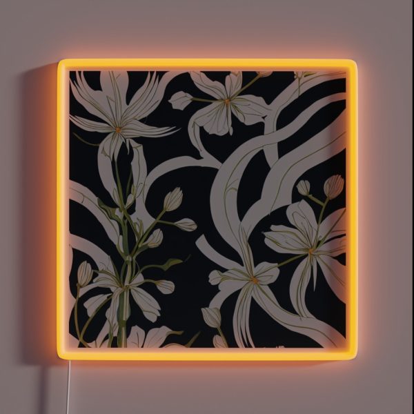 Japanese Flower Art RGB Neon Sign