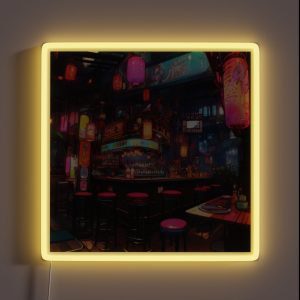 Japanese Neon Lit Nightlife Bar RGB Neon Sign Japanese Neon Lit Nightlife Bar RGB Neon Sign