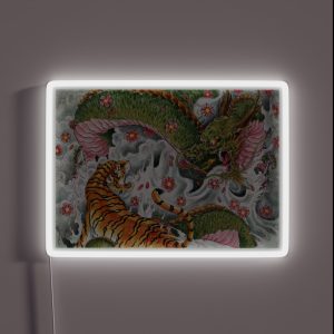 Japanese Tattoo Duel RGB Neon Sign