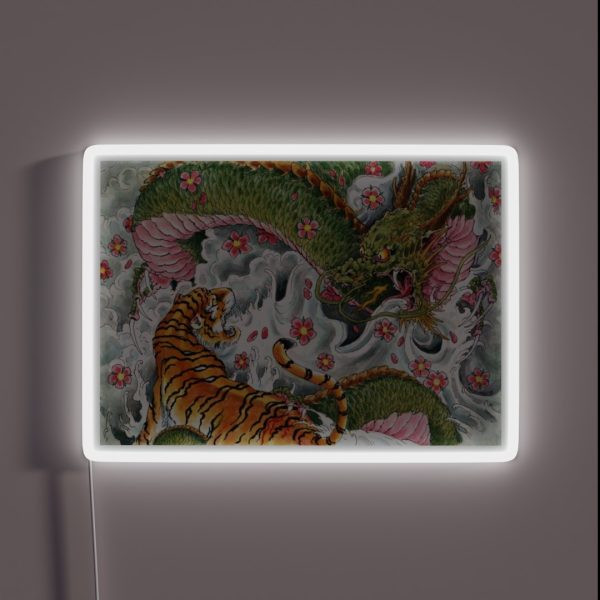 Japanese Tattoo Duel RGB Neon Sign