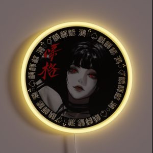 Japanese Vaporwave Urban Cool Anime Style Girl RGB Neon Sign Japanese Vaporwave Urban Cool Anime Style Girl RGB Neon Sign