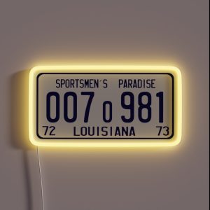 Jaws License Plate RGB Neon Sign Jaws License Plate RGB Neon Sign