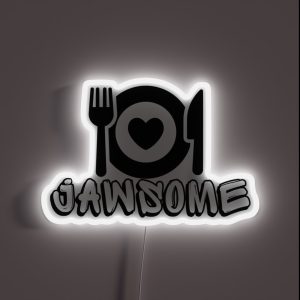 Jawsome Love Unique Foodie Artwork For Kitchen And Dining RGB Neon Sign