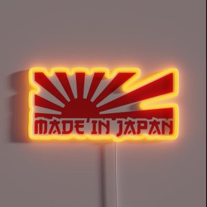 JDM Made In Japan Rising Sun RGB Neon Sign