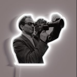 Jean Luc Godard With Camera RGB Neon Sign