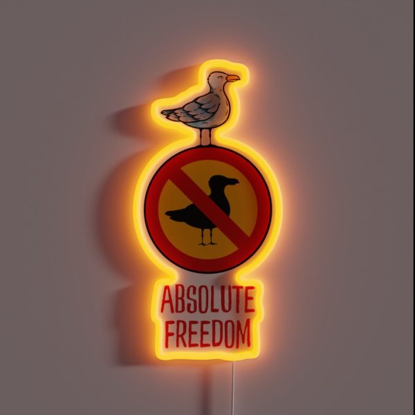 Jean Paul Sartre Absolute Freedom Seagull RGB Neon Sign