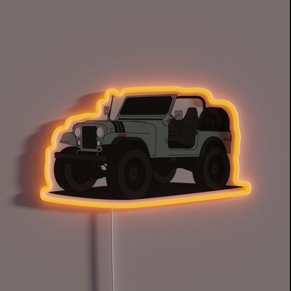 Jeep Wrangler CJ 7 RGB Neon Sign