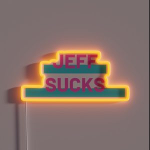 JEFF SUCKS RGB Neon Sign JEFF SUCKS RGB Neon Sign