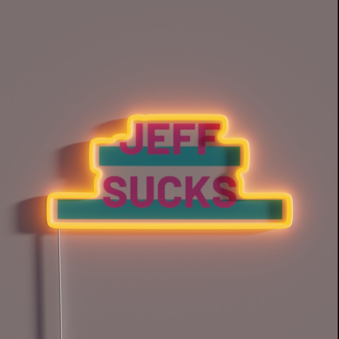 JEFF SUCKS RGB Neon Sign JEFF SUCKS RGB Neon Sign
