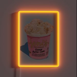 Jeni S Ice Cream Pint Gooey Butter Cake RGB Neon Sign