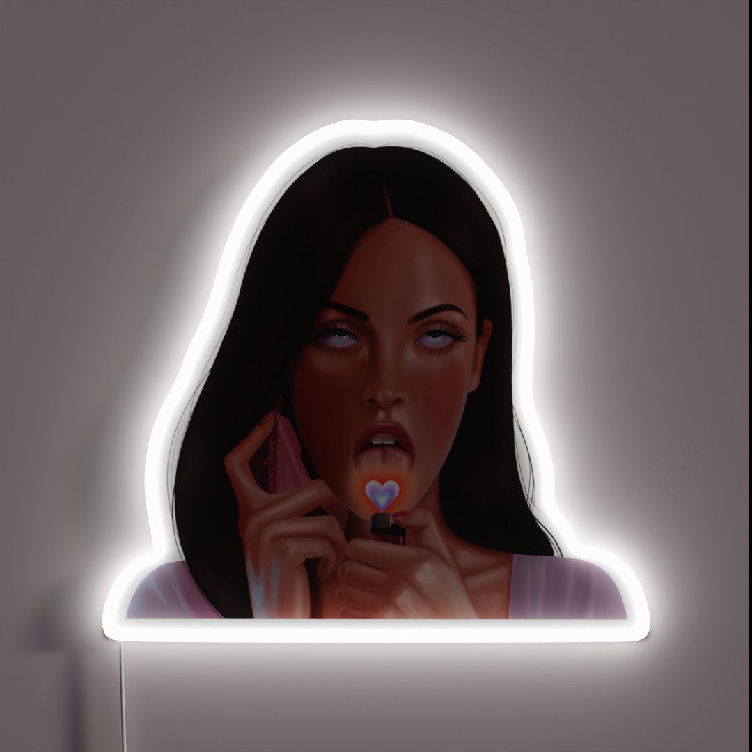 Jennifer S Body Hearts Check RGB Neon Sign Jennifer S Body Hearts Check RGB Neon Sign