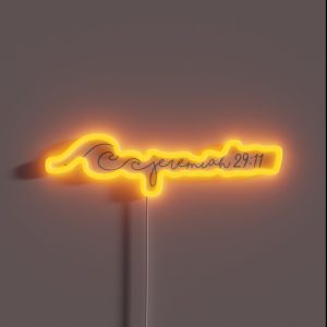 Jeremiah 29 11 Waves Bible Verse RGB Neon Sign Jeremiah 29 11 Waves Bible Verse RGB Neon Sign