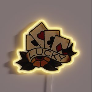 Jerry Lucky Traditional American Tattoo RGB Neon Sign Jerry Lucky Traditional American Tattoo RGB Neon Sign