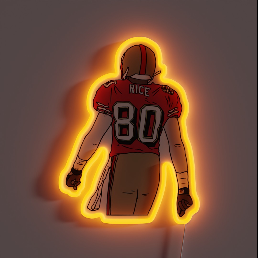 Jerry Rice Back To RGB Neon Sign Jerry Rice Back To RGB Neon Sign