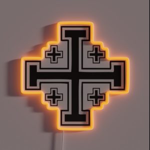 Jerusalem Cross RGB Neon Sign