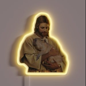 Jesus Capybara RGB Neon Sign