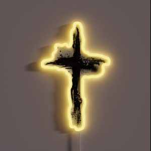 Jesus Christ On The Cross Christian Symbol Artistic RGB Neon Sign
