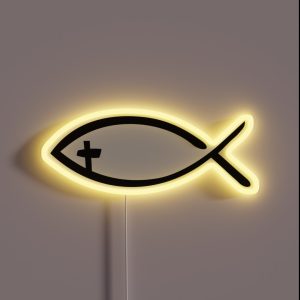 Jesus Fish Cross RGB Neon Sign