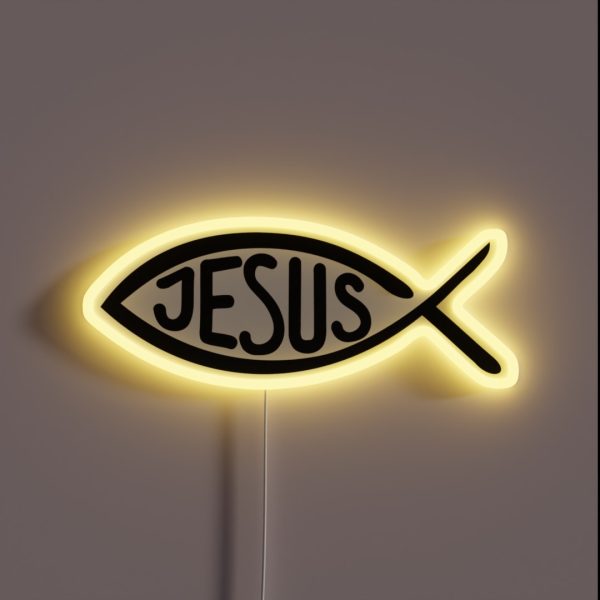 Jesus Fish RGB Neon Sign