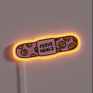 Jesus Heals RGB Neon Sign