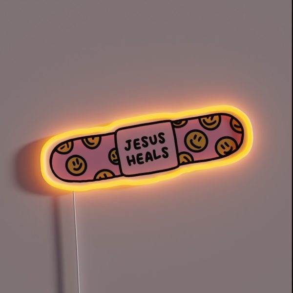Jesus Heals RGB Neon Sign