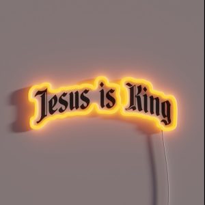 Jesus Is King Cool Fun RGB Neon Sign