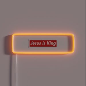 Jesus Is King RGB Neon Sign