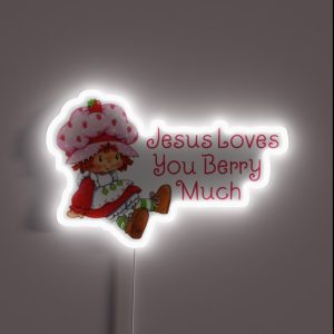 Jesus Loves You Berry Much RGB Neon Sign