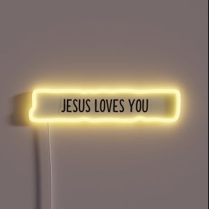 Jesus Loves You Christian Bible Verse Christian Biker Cool And Funny Design RGB Neon Sign Jesus Loves You Christian Bible Verse Christian Biker Cool And Funny Design RGB Neon Sign