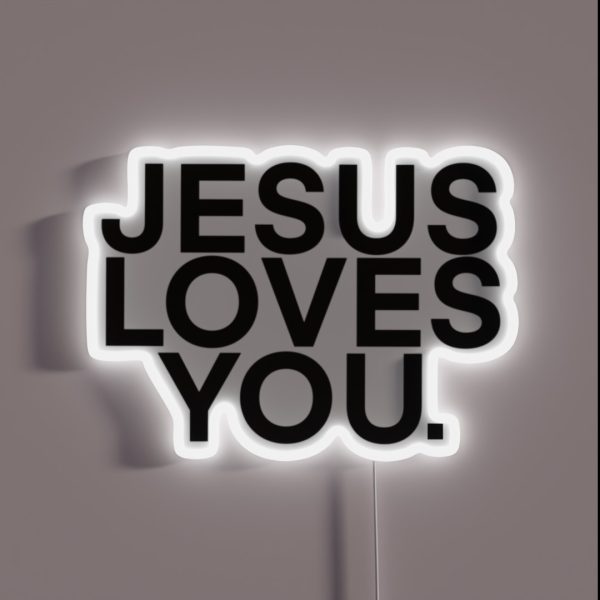 Jesus Loves You RGB Neon Sign