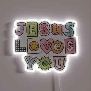 Jesus Loves You RGB Neon Sign