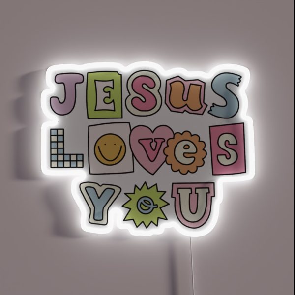 Jesus Loves You RGB Neon Sign