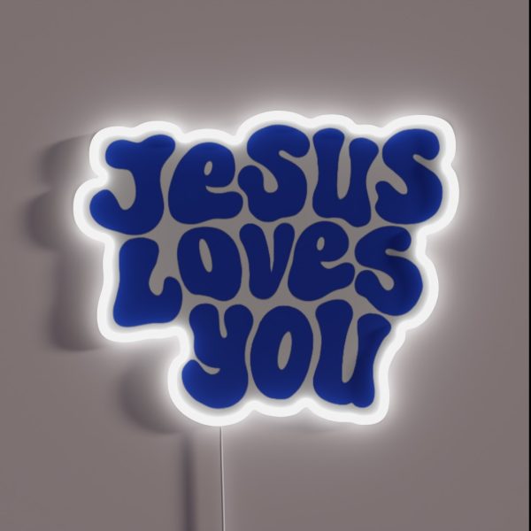 Jesus Loves You RGB Neon Sign