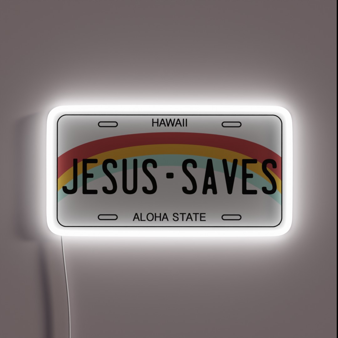 Jesus Saves RGB Neon Sign Jesus Saves RGB Neon Sign