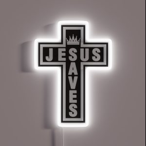 Jesus Saves RGB Neon Sign