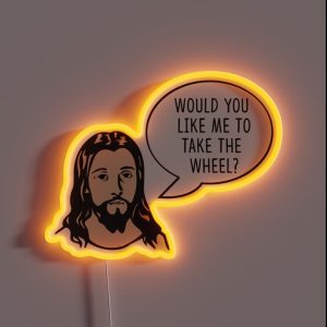 Jesus Take The Wheel RGB Neon Sign