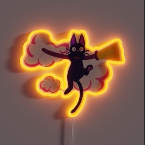 Jiji Ghilbli On A Broom RGB Neon Sign