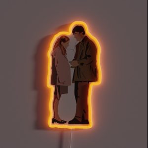 Jim And Pam Listening To Music RGB Neon Sign Jim And Pam Listening To Music RGB Neon Sign