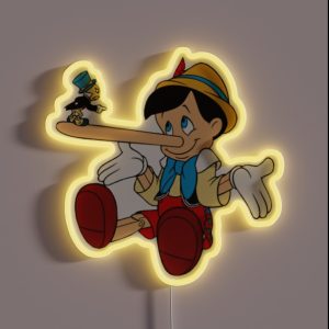 Jiminy Cricket Angry With Pinocchio RGB Neon Sign Jiminy Cricket Angry With Pinocchio RGB Neon Sign