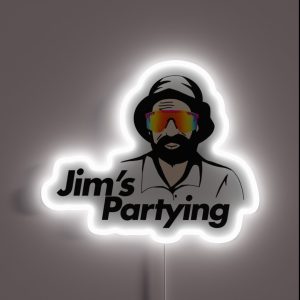 Jims Partying RGB Neon Sign