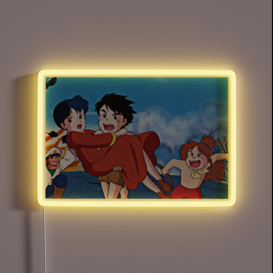 Jimsy Future Boy Conan Character In A Science RGB Neon Sign Jimsy Future Boy Conan Character In A Science RGB Neon Sign