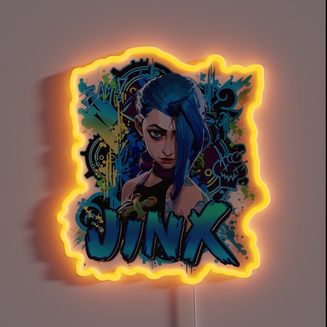 Jinx Arcane Movie Character RGB Neon Sign Jinx Arcane Movie Character RGB Neon Sign