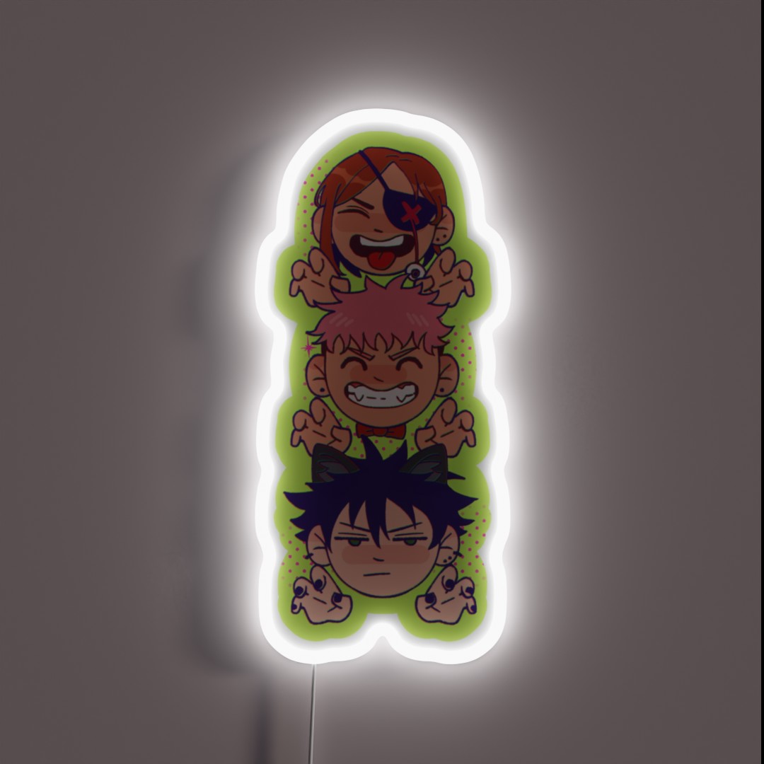 Jjk Trio RGB Neon Sign Jjk Trio RGB Neon Sign