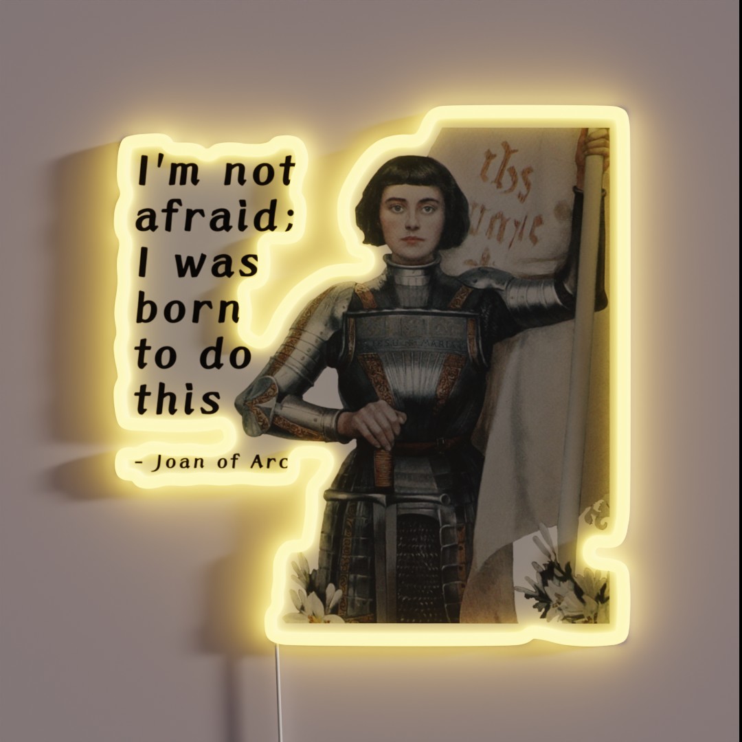 Joan Of Arc Battle Quite 2 RGB Neon Sign Joan Of Arc Battle Quite 2 RGB Neon Sign