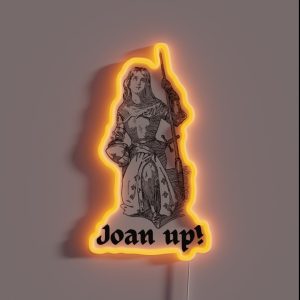 Joan Of Arc Joan Up Inspirational Motivational Vintage Art RGB Neon Sign