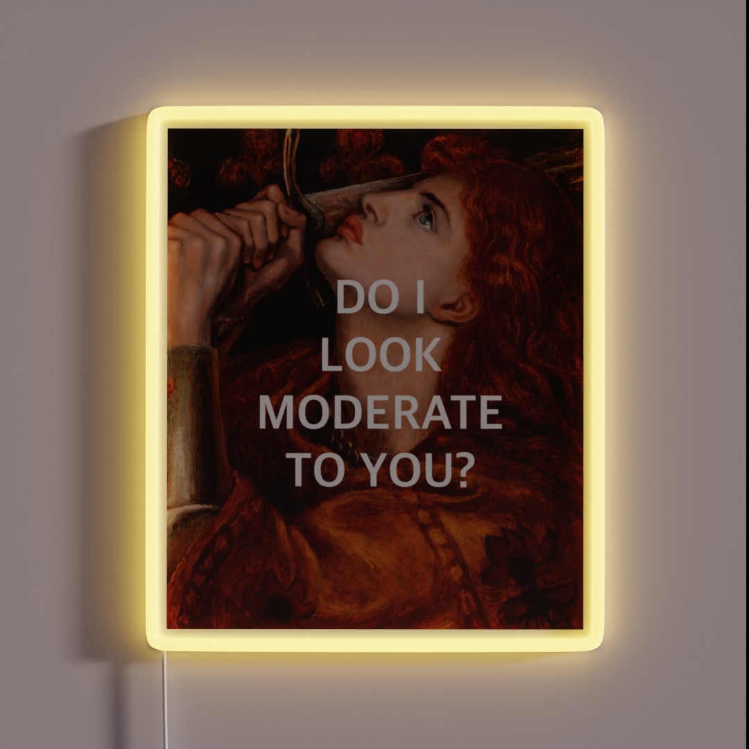Joan Of Arc S Moderation RGB Neon Sign Joan Of Arc S Moderation RGB Neon Sign
