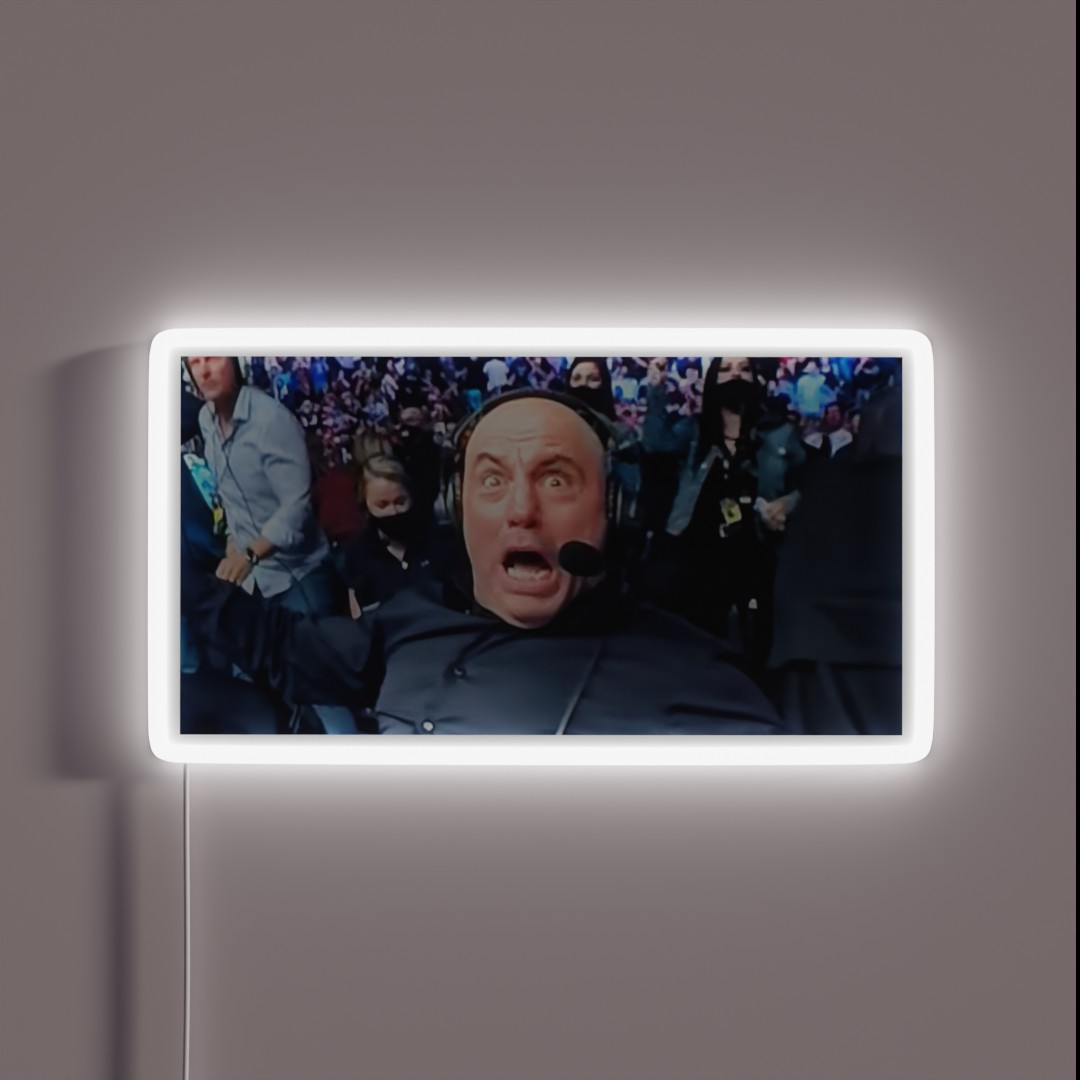 Joe Rogan UFC Commentary Reaction RGB Neon Sign Joe Rogan UFC Commentary Reaction RGB Neon Sign